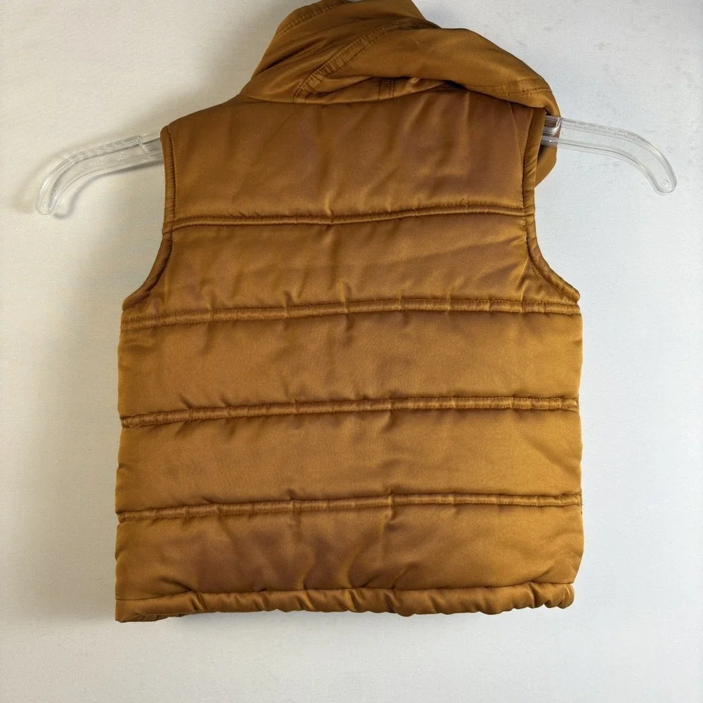 Janie and Jack Kids Puffer Vest Hooded Mustard Bronze‎ Navy Blue 18-24 Months